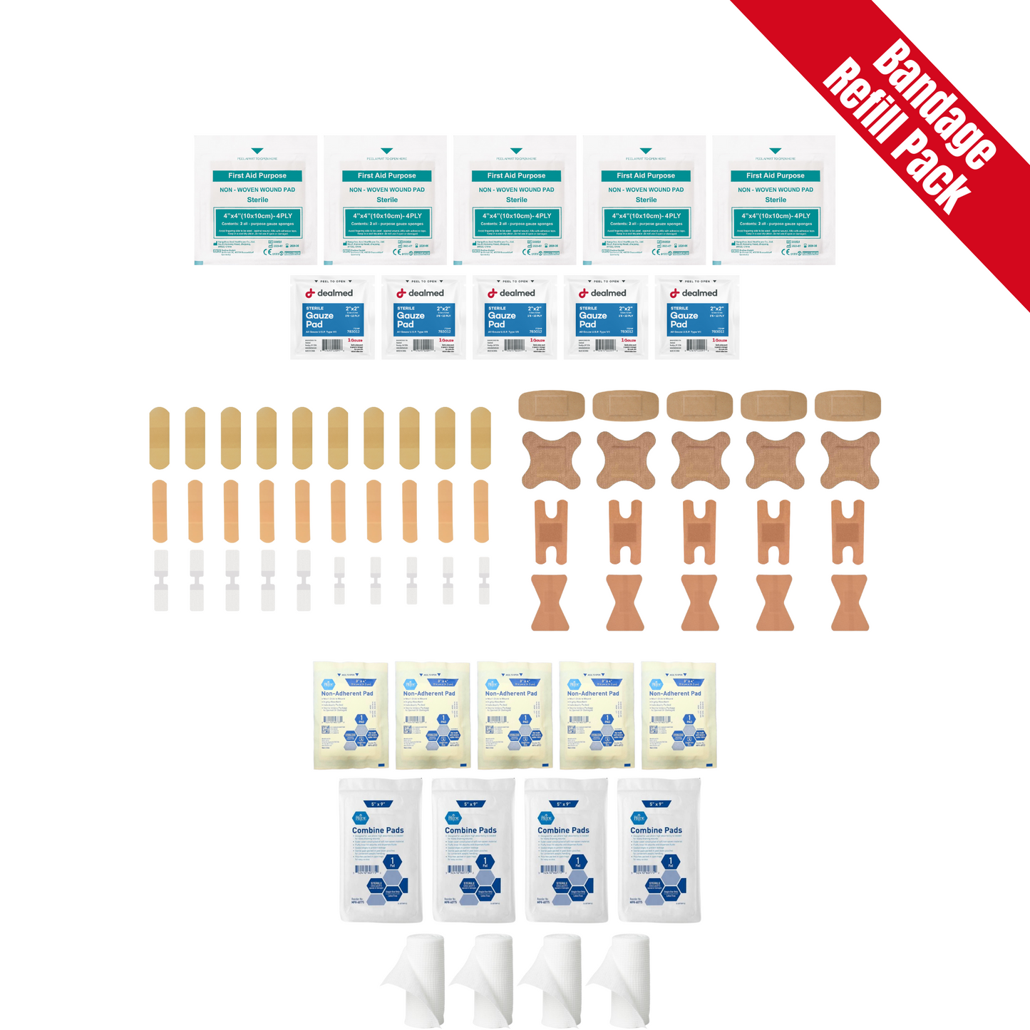 Grab n’ Go Medical Kit: Bandage Refill Pack