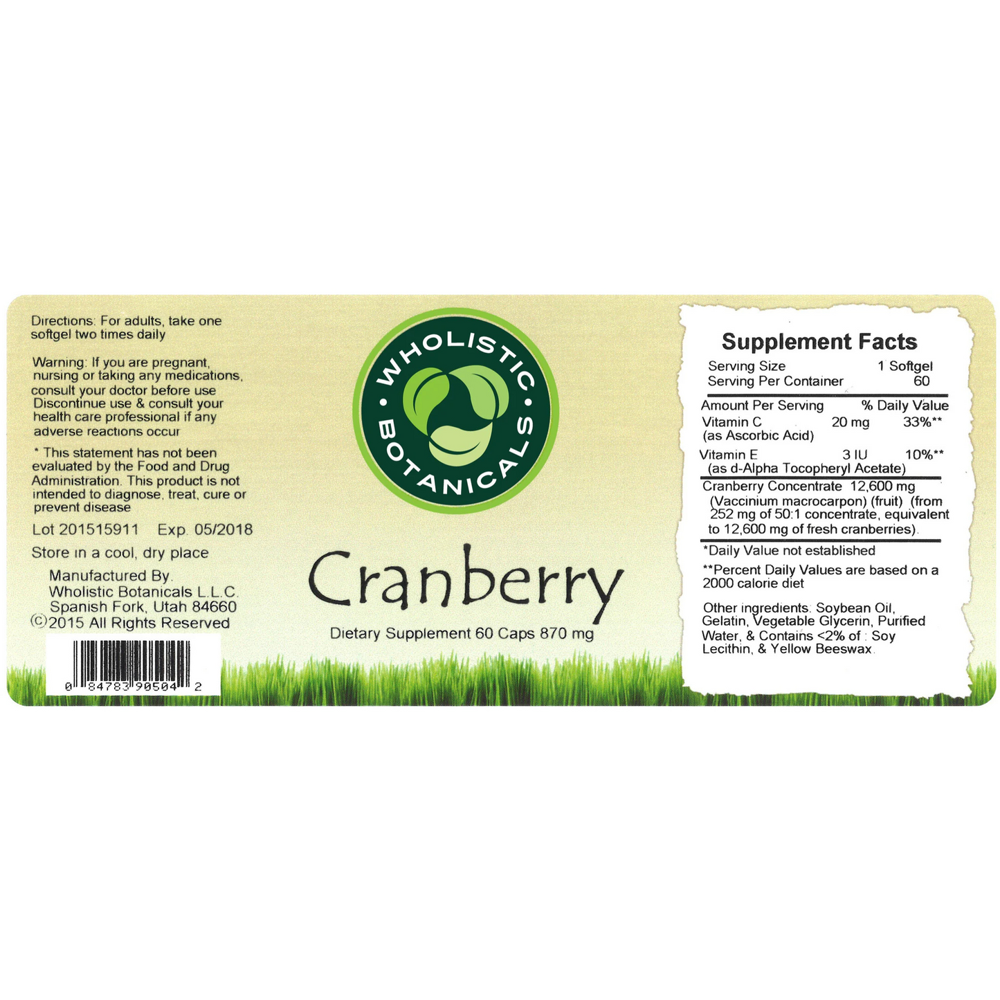 Cranberry Capsule (60 Capsules)