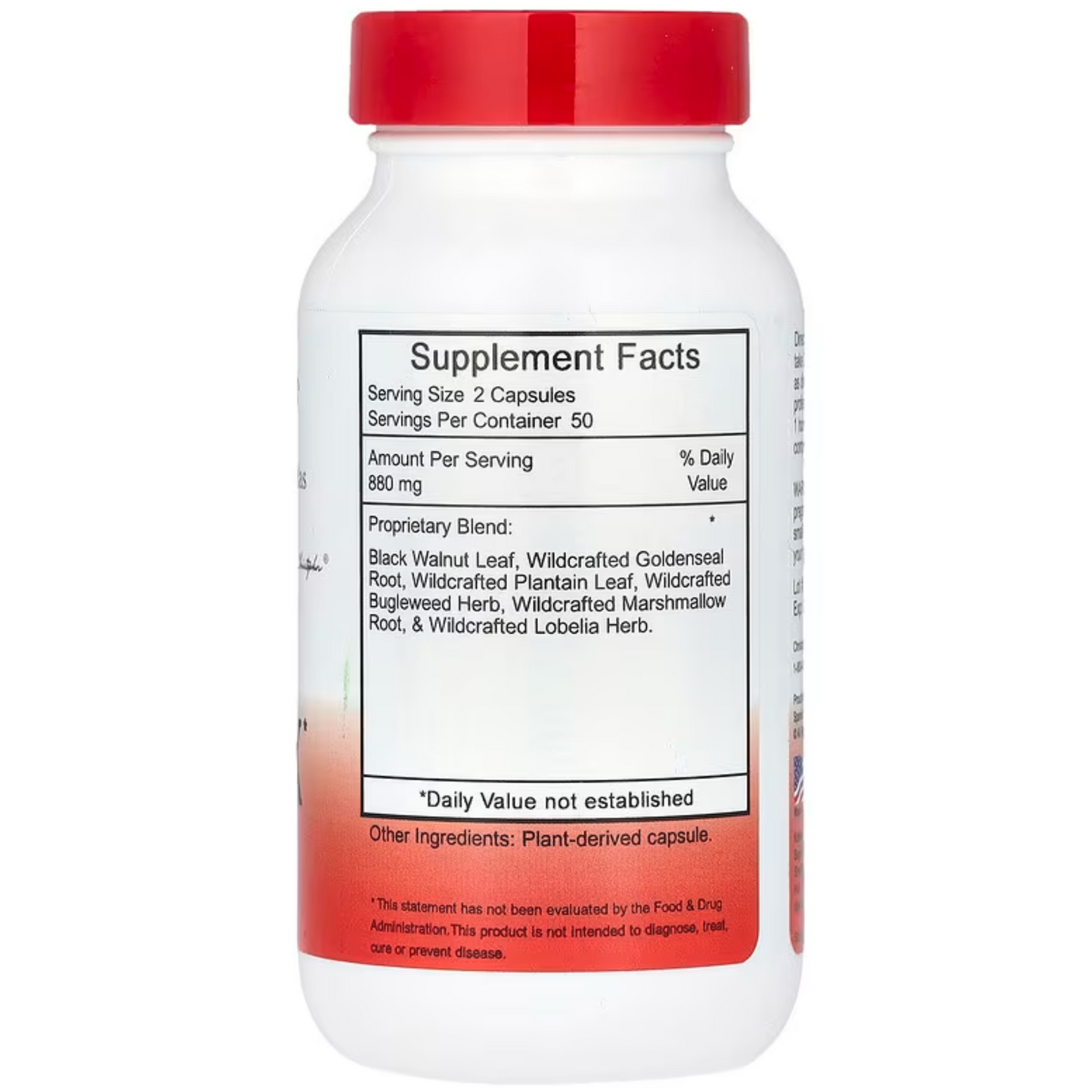 Label close-up of Dr. Christopher X-INFX capsules