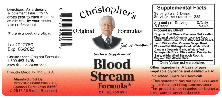 Blood Stream Formula – 2 oz Glycerine Extract | Dr. Christopher’s Original Formulas