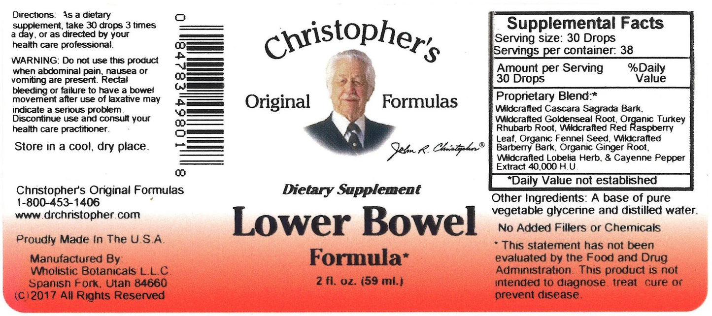 Lower Bowel Formula – 2 oz Glycerine Extract | Dr. Christopher’s Original Formulas