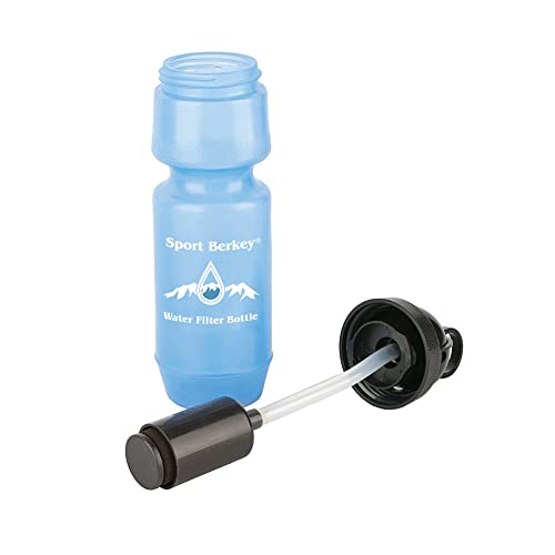 Sport Berkey Water Filter Bottle Ideal for Off-Grid, Emergencies, Hiking, Camping, Traveling and Everyday Use at Home, Work or School