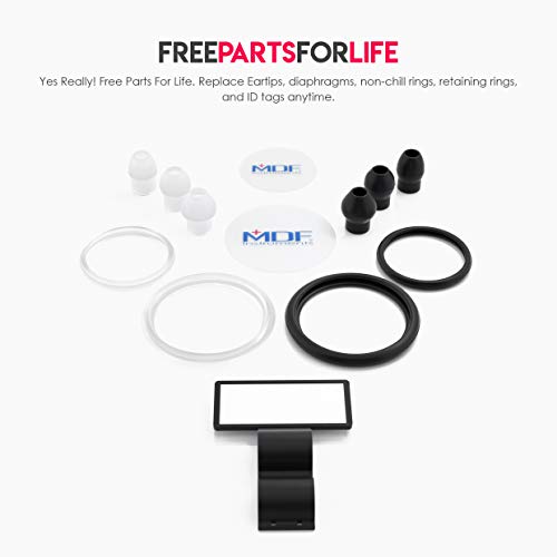 MDF Acoustica Lightweight Stethoscope for Doctors, Nurses, Students, Home Health Use, Adult, Dual Head, Black Tube, Black Chestpiece-Headset, MDF747XPBO