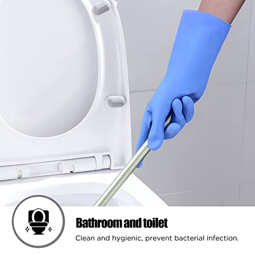 Rubber cleaning gloves yellow 3 or 6 Pairs for Household,Reuseable dishwashing gloves for Kitchen, Blue