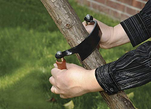 Carmyra Felled Draw Shave Knife – 8in Curved Draw Knife Curved Draw Shave Tool Woodworking Debarking Hand Tool (Curved-8 inches)