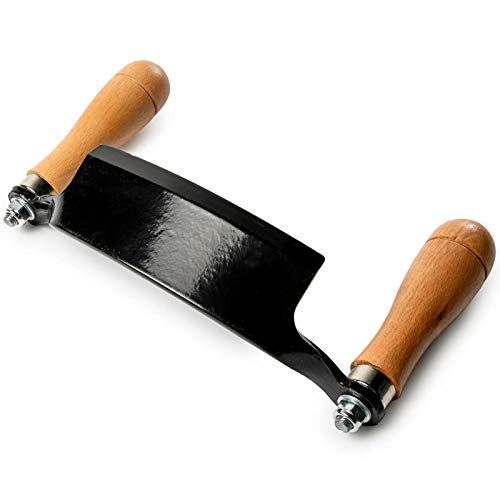 Carmyra Felled Draw Shave Knife – 8in Curved Draw Knife Curved Draw Shave Tool Woodworking Debarking Hand Tool (Curved-8 inches)