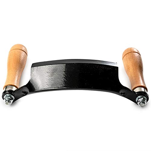 Carmyra Felled Draw Shave Knife – 8in Curved Draw Knife Curved Draw Shave Tool Woodworking Debarking Hand Tool (Curved-8 inches)