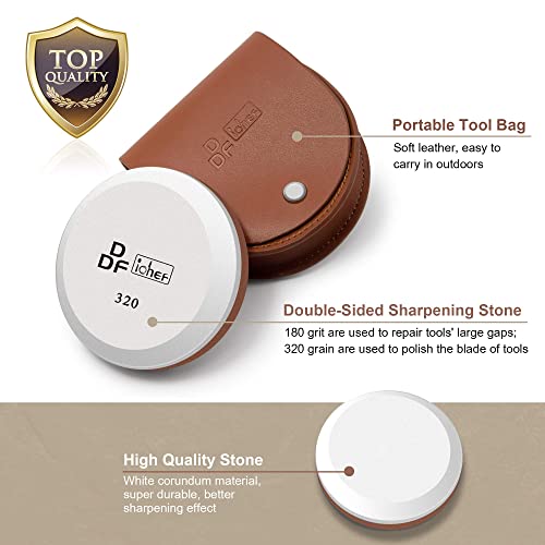 DDF IohEF Axe/Hatchet Sharpening Stone 180/320 Grit, Professional Whetstone & Tool Sharpener, Axe Sharpener with Portable Bag
