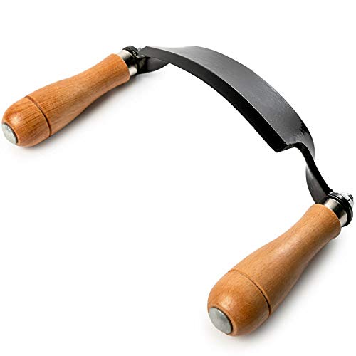 Carmyra Felled Draw Shave Knife – 8in Curved Draw Knife Curved Draw Shave Tool Woodworking Debarking Hand Tool (Curved-8 inches)