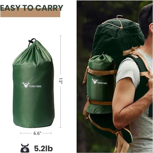 YEAKYARD Double Sleeping Pad for Camping, Extra Thick 4" Camping Pad 2 Person with Pillow, Built-in Foot Pump Inflatable Mattress, Sleeping Mat for Backpacking, Hiking, Portable Camping Pad
