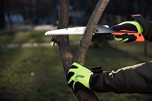 Folding Saw, 8 Inch Rugged Blade Hand Saw, Best for Camping, Gardening, Hunting | Cutting Wood, PVC, Bone, Pruning Saw with Ergonomic Non-Slip Handle Design