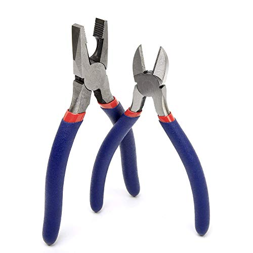 WORKPRO 7-piece Pliers Set (8-inch Groove Joint Pliers, 6-inch Long Nose, 6-inch Slip Joint, 4-1/2 Inch Long Nose, 6-inch Diagonal, 7-inch Linesman, 8-inch Slip Joint) for DIY & Home Use
