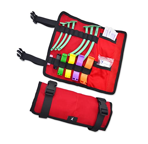 Lightning X Oral & Nasal Airway Roll Kit - Berman OPA, NPA, CPR Mask + Gear Bag for EMT Trauma First Aid Medic Kits