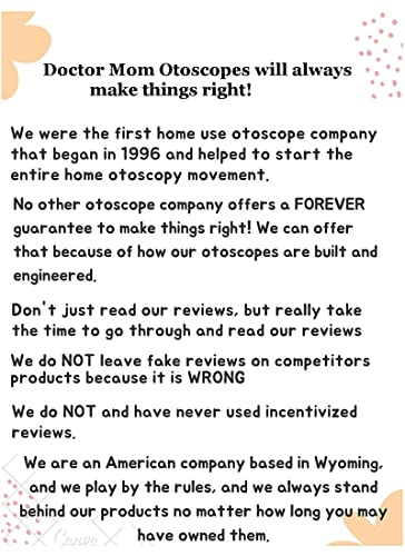 【Lifetime Warranty】5th Gen Dr Mom Professional Otoscope - 100% Forever Guarantee - Full-Size with Our Largest Lens