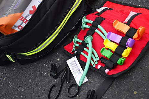 Lightning X Oral & Nasal Airway Roll Kit - Berman OPA, NPA, CPR Mask + Gear Bag for EMT Trauma First Aid Medic Kits