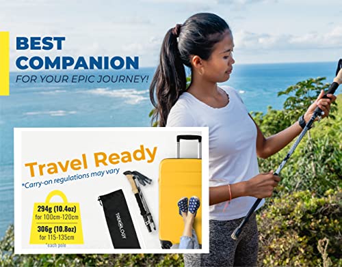 TREKOLOGY Trek-Z Collapsible Hiking & Trekking Poles - Balance Support for Seniors, Women, and Men, 2pc Per Set