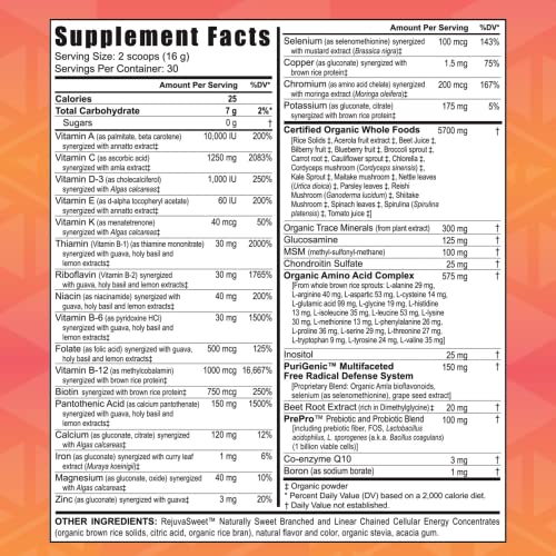 Youngevity Beyond Tangy Tangerine 2.0 Citrus Peach Fusion Multi-Vitamin & Mineral Complex - Made with Natural & Whole Foods | 8,000 ORAC