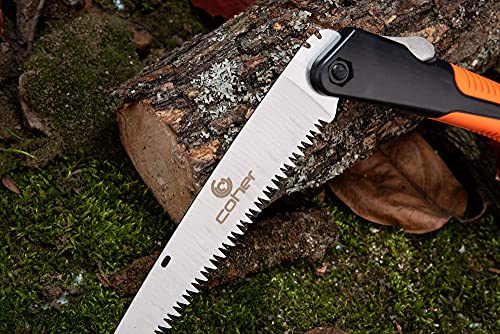 Folding Saw, 8 Inch Rugged Blade Hand Saw, Best for Camping, Gardening, Hunting | Cutting Wood, PVC, Bone, Pruning Saw with Ergonomic Non-Slip Handle Design