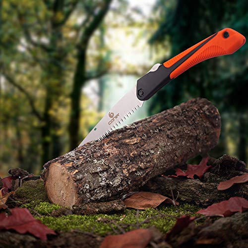 Folding Saw, 8 Inch Rugged Blade Hand Saw, Best for Camping, Gardening, Hunting | Cutting Wood, PVC, Bone, Pruning Saw with Ergonomic Non-Slip Handle Design