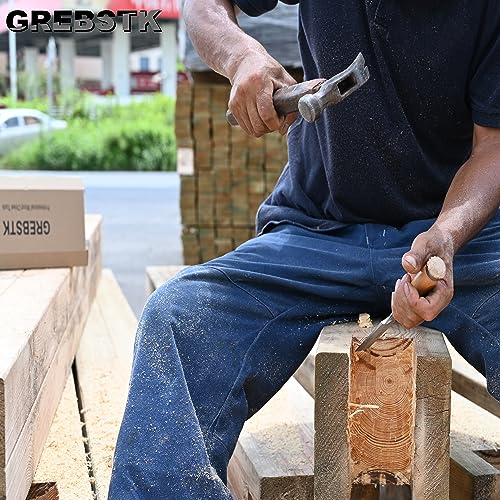 GREBSTK Professional Wood Chisel Set with Oxford Bag for Woodworking, CR-V Steel Chisel, Comfortable Beech Handle Wood Chisel, 4 Piece