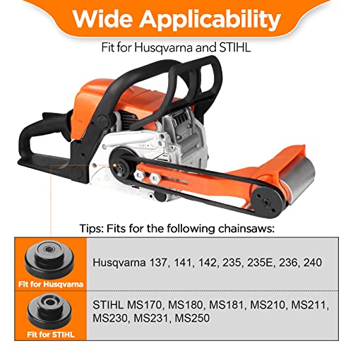 HOTYELL Log Peeler Debarker - Upgraded Chainsaw Attachment for Husqvarna and STIHL, Integrated Aluminum Alloy Wood Debarking Tool with 6 Lengthened Blades for Timber Processing