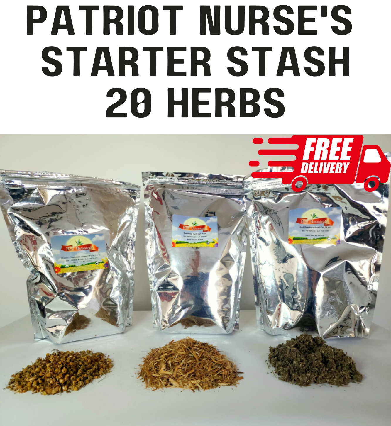 Patriot Nurse's Starter Stash - 20 Herbs