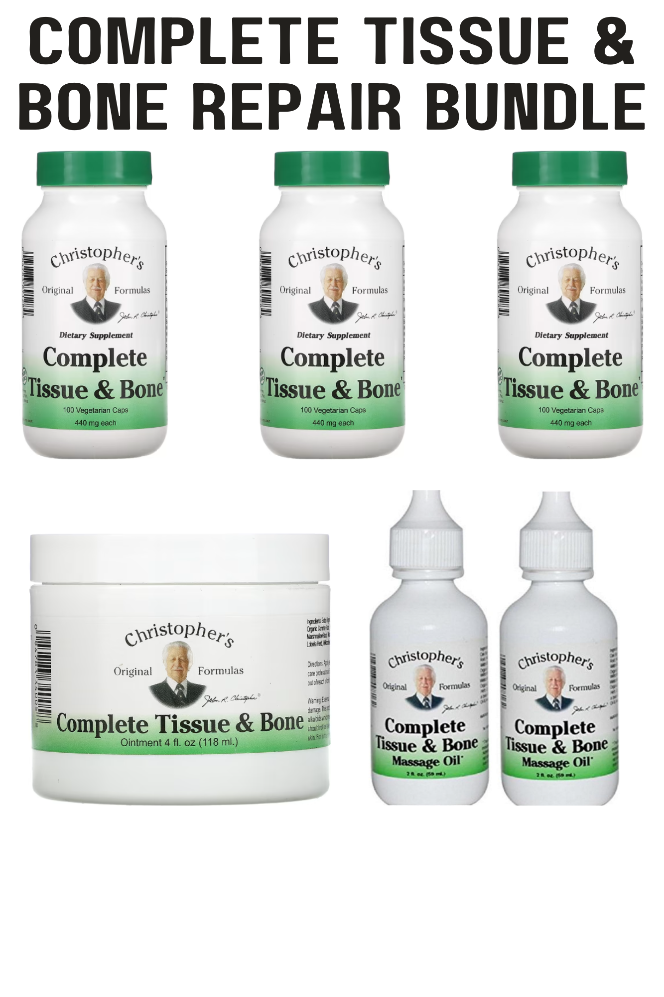 Dr. Christopher's Complete Tissue & Bone Repair Bundle – The Patriot Nurse