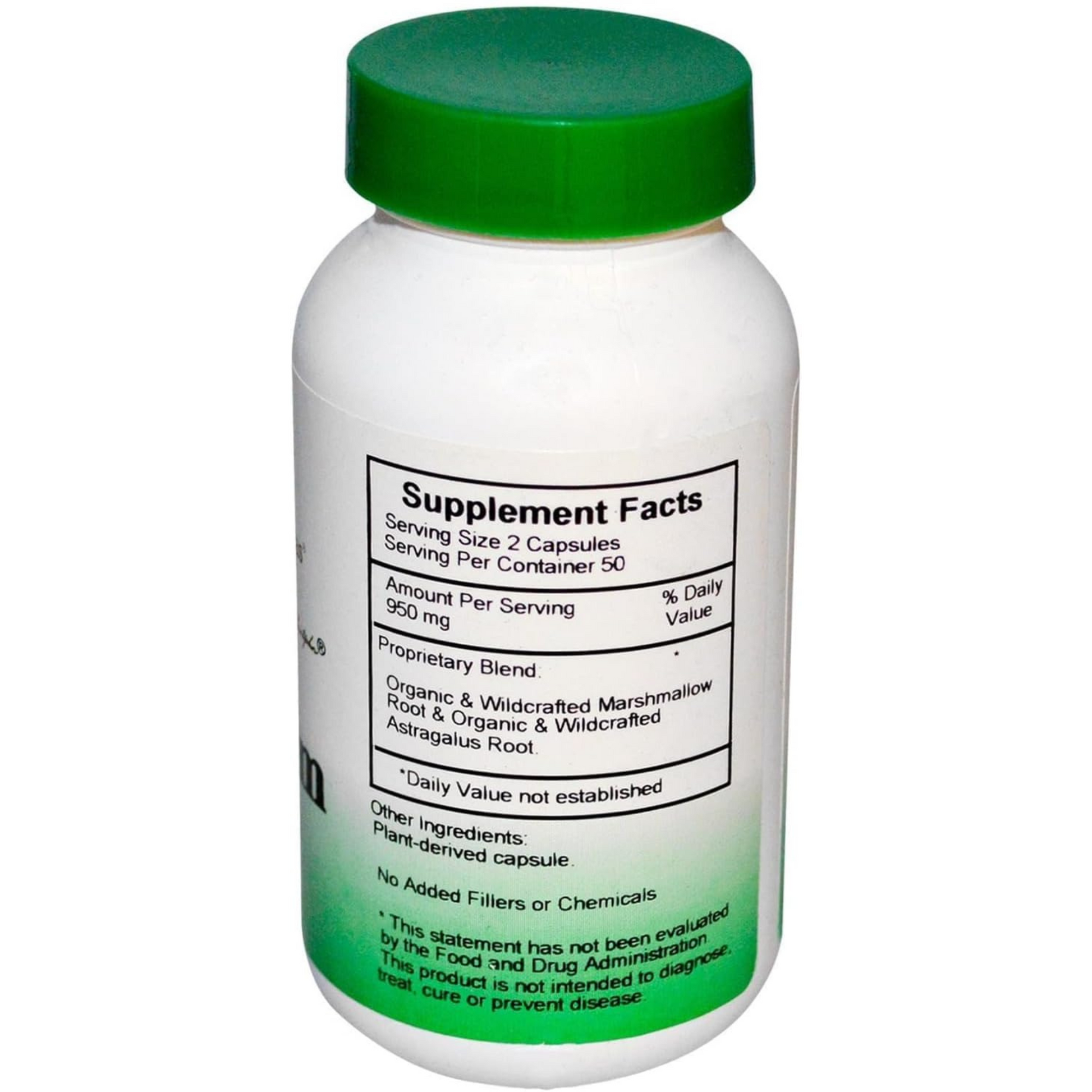 Label close-up of Dr. Christopher ImmuCalm capsules