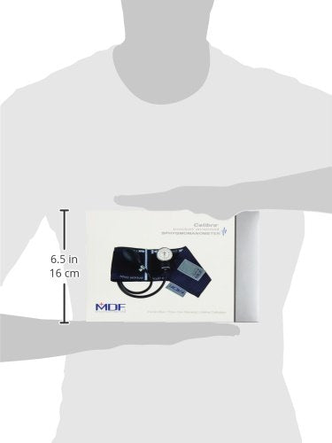 MDF® Calibra Aneroid Premium Professional Sphygmomanometer, Blood Pressure Monitor with Adult Cuff & Carrying Case, Lifetime Calibration, White Dial, Black Cuff, MDF808M11