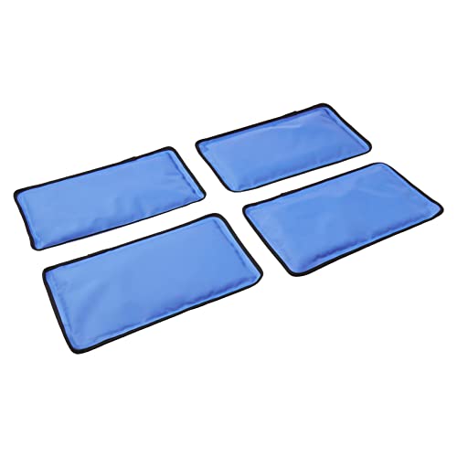 AmazonCommercial Hot & Cold Reusable Gel Pack, 7.5 inches x 11.5 inches, Pack of 4, Blue