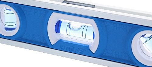 Empire Level EM81.9G 9 Inch Magnetic Torpedo Level w/Overhead Viewing Slot (Made in USA), Silver/White/Blue
