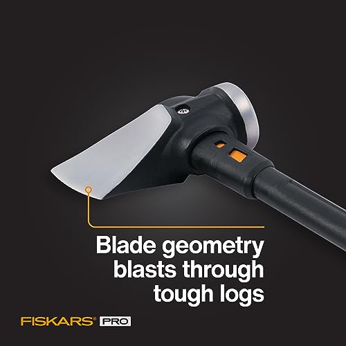 Fiskars IsoCore 8lb. Wood Splitting Maul - 36" Shock Control SoftGrip Handle - Wood Splitter Tool and Maul for Splitting Wedge - Black/Orange