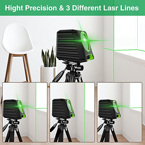Self-leveling Laser Level - Huepar Box-1G 150ft/45m Outdoor Green Cross Line with Vertical Beam Spread Covers of 150°, Selectable Laser Lines, 360° Magnetic Base and Battery Included