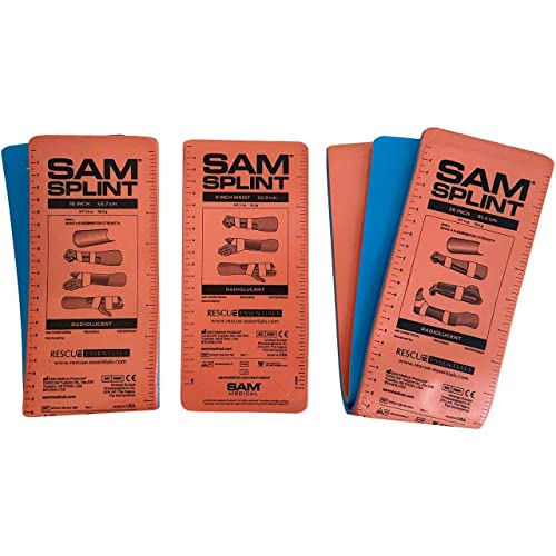 Rescue Essentials SAM SPLINT 3X COMBO PACK, 36", 18" AND 9"- ORANGE/BLUE