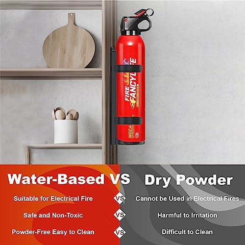 FancyLife Fire Extinguisher for Home Kitchen Car Vehicle, Non-Toxic Water-Based Fire Extinguishers for House with Mounting Bracket, Portable Small A B C K Fire Extinguisher