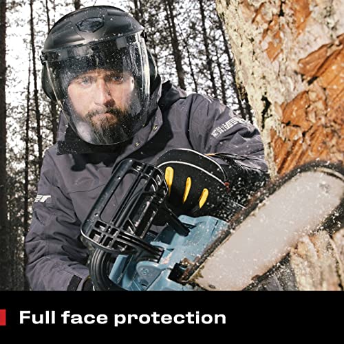 NoCry Military Grade Safety Face Shield for Grinding; Clear Face Shield Mask with Anti Fog Grinding Face Shield and Adjustable Headgear; Impact Resistant Full Face Shield; ANSI Z87.1 Certified