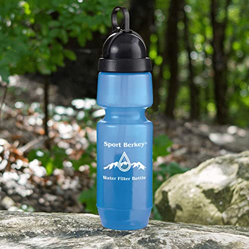 Sport Berkey Water Filter Bottle Ideal for Off-Grid, Emergencies, Hiking, Camping, Traveling and Everyday Use at Home, Work or School 