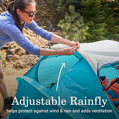 Coleman Pop-Up Camping Tent with Instant Setup, 2/4 Person Tent Sets Up in 10 Seconds, Includes Pre-Assembled Poles, Adjustable Rainfly, and Taped Floor Seams