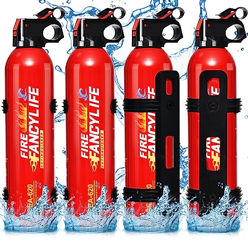 FancyLife Fire Extinguisher for Home Kitchen Car Vehicle, Non-Toxic Water-Based Fire Extinguishers for House with Mounting Bracket, Portable Small A B C K Fire Extinguisher